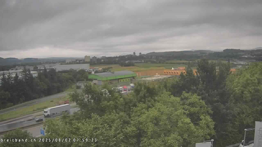 Webcam autoroute A2 en Suisse, à l'est de Bâle, au niveau de la sortie et du Ikea PratteIn