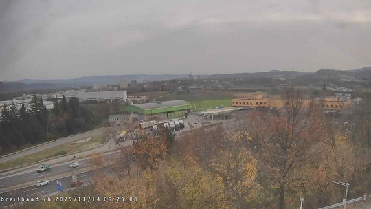 Webcam autoroute A2 en Suisse, à l'est de Bâle, au niveau de la sortie et du Ikea PratteIn