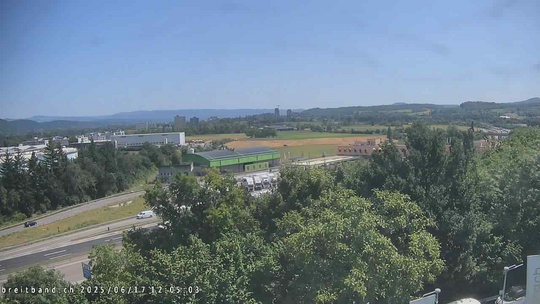 Webcam autoroute A2 en Suisse, à l'est de Bâle, au niveau de la sortie et du Ikea PratteIn