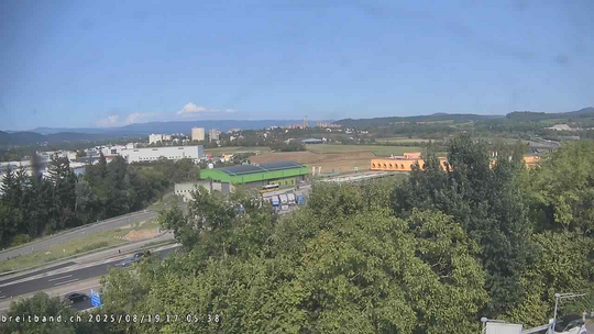 Webcam autoroute A2 en Suisse, à l'est de Bâle, au niveau de la sortie et du Ikea PratteIn