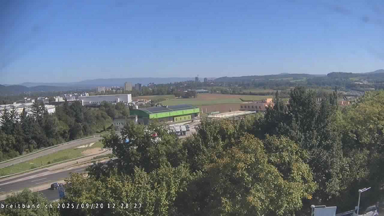 Webcam autoroute A2 en Suisse, à l'est de Bâle, au niveau de la sortie et du Ikea PratteIn
