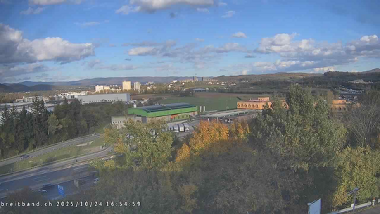 Webcam autoroute A2 en Suisse, à l'est de Bâle, au niveau de la sortie et du Ikea PratteIn