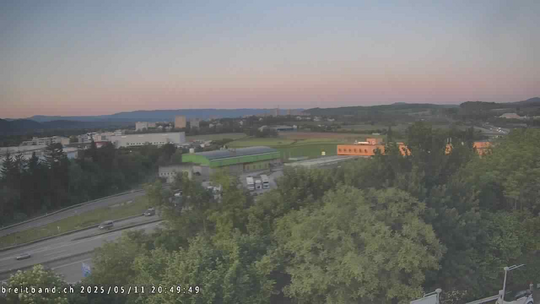 Webcam autoroute A2 en Suisse, à l'est de Bâle, au niveau de la sortie et du Ikea PratteIn